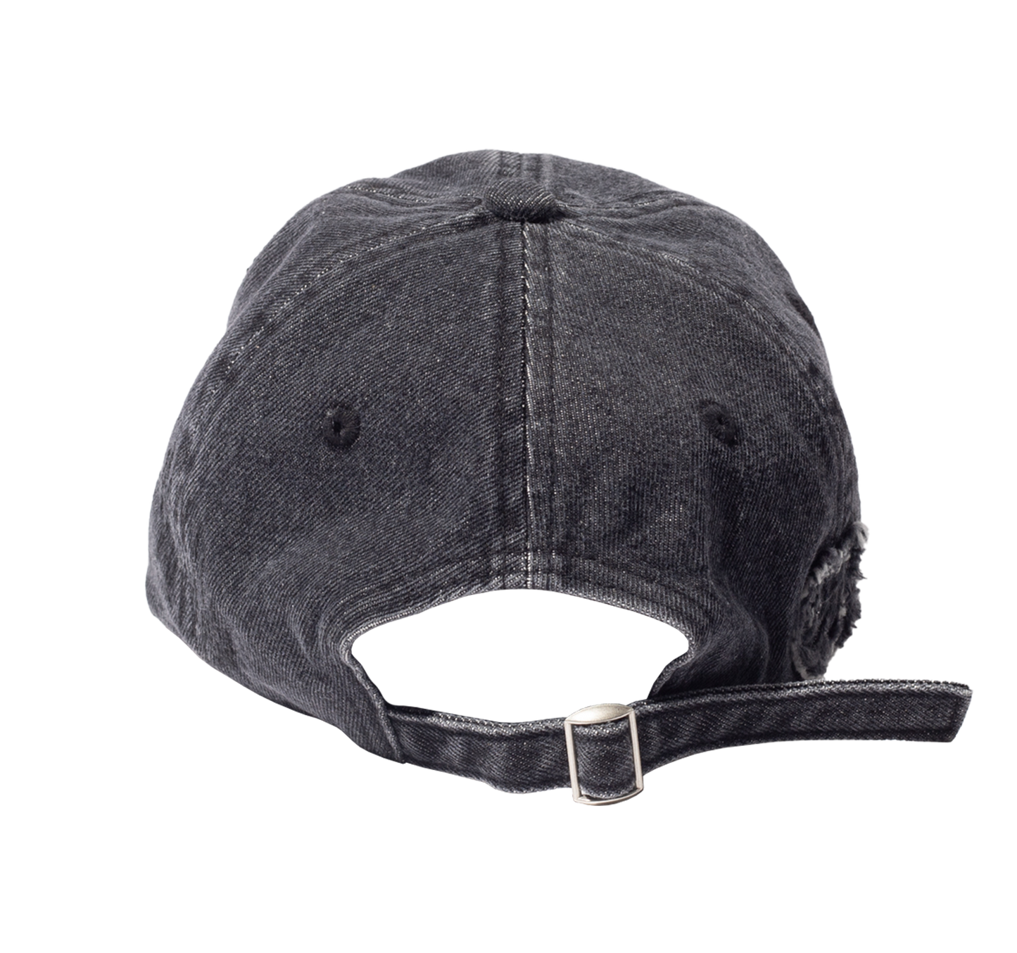 APPLIQUE DENIM CAP - BLACK