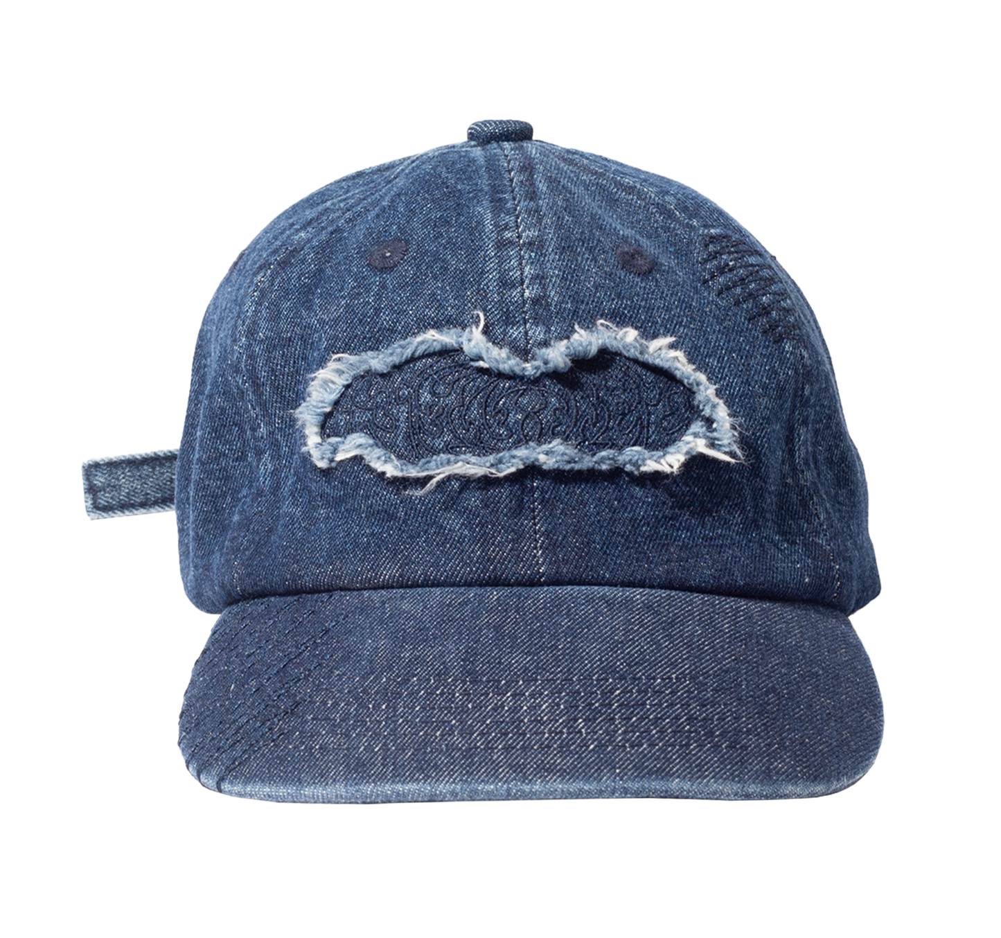 APPLIQUE DENIM HAT - BLUE