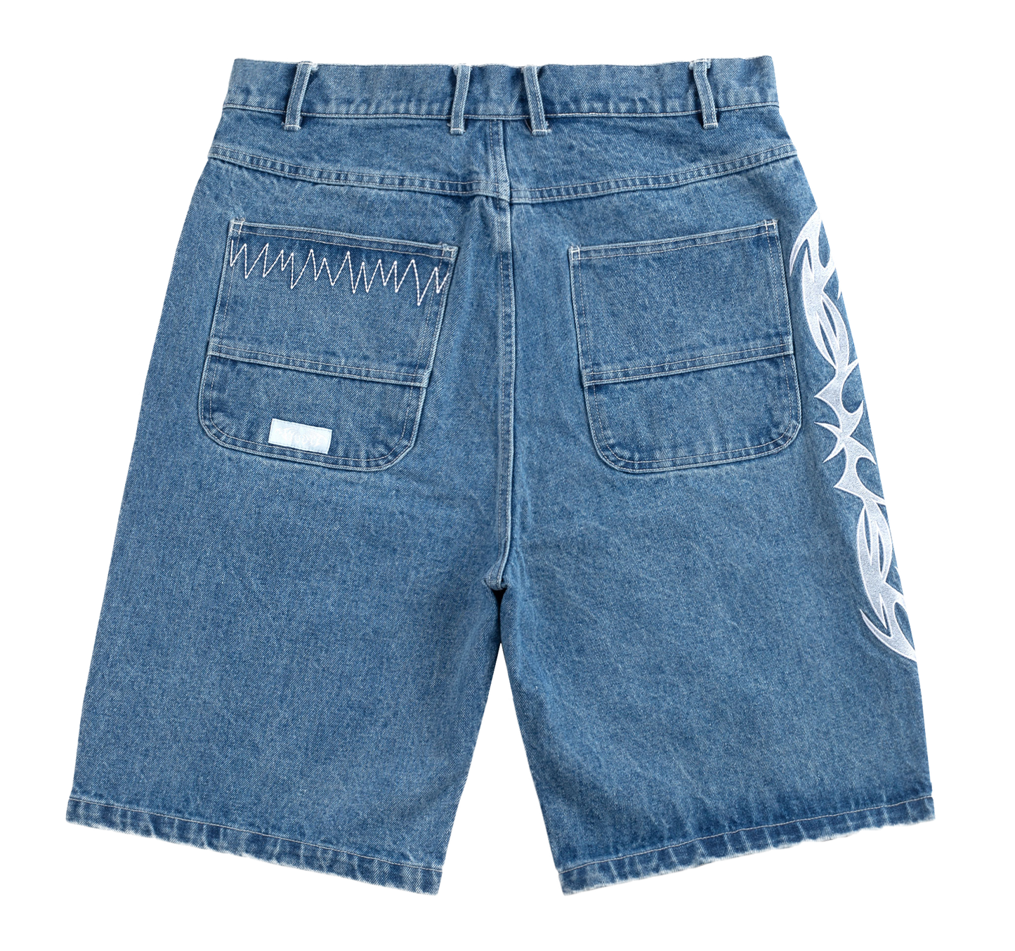 TRIBAL DENIM SHORTS