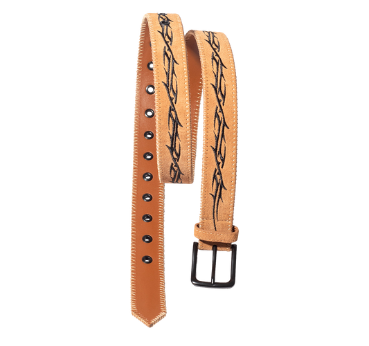 SUEDE BELT - BROWN