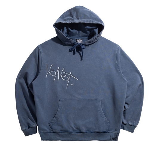 PAINT HOODIE - WASHED BLUE