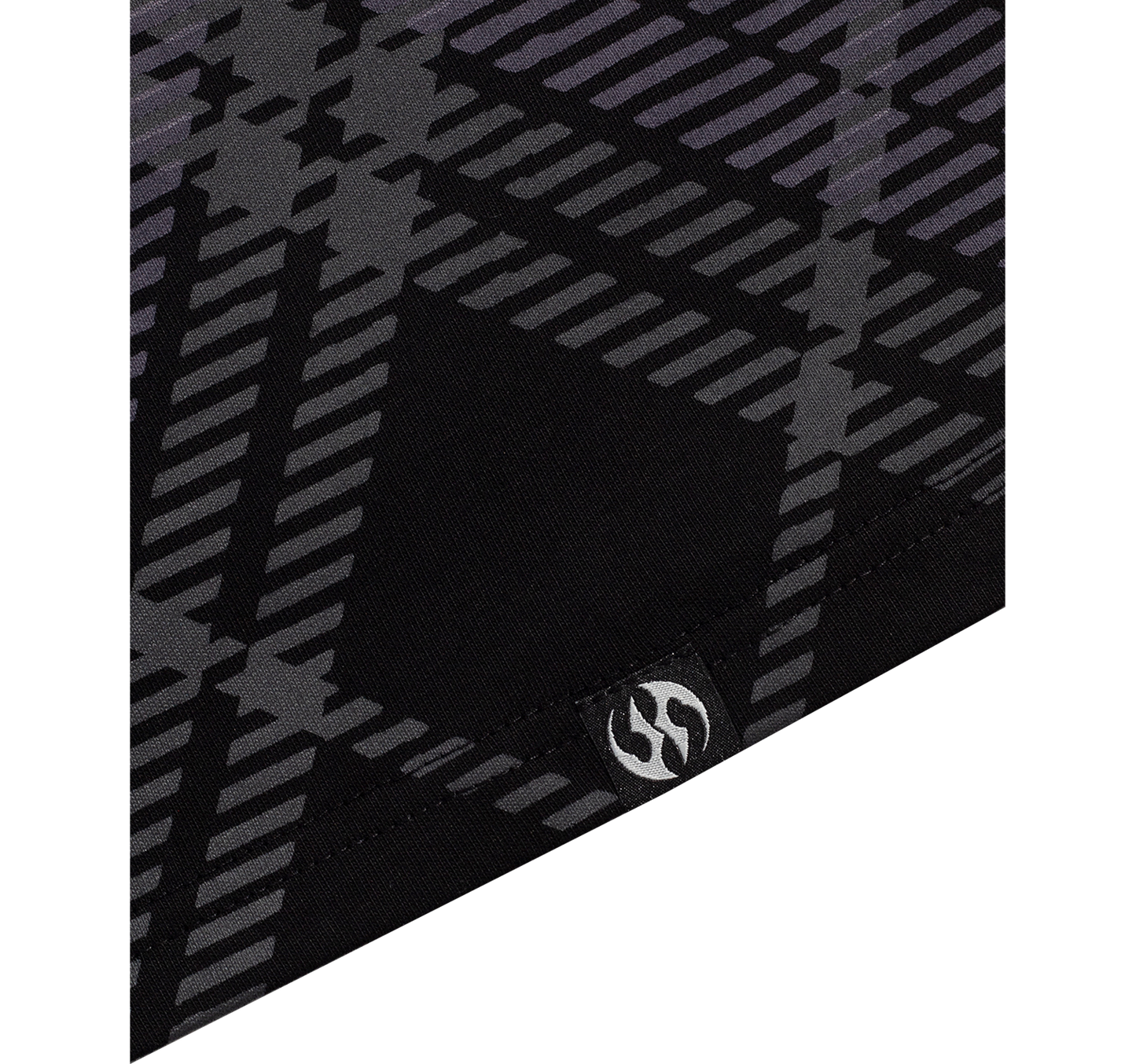 PLAID T-SHIRT - BLACK